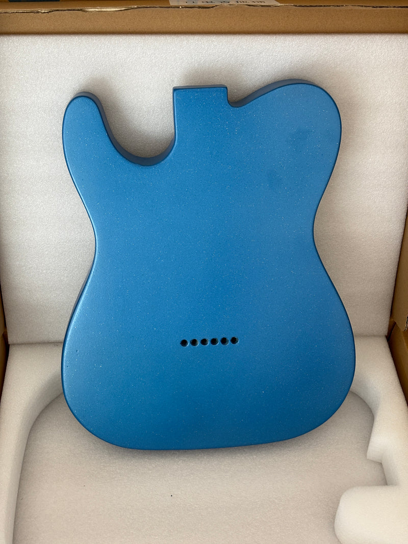 One-of-a-Kind Burl Wood Veneer Epoxy Resin Tele Style Electric Guitar Body (BE-025)