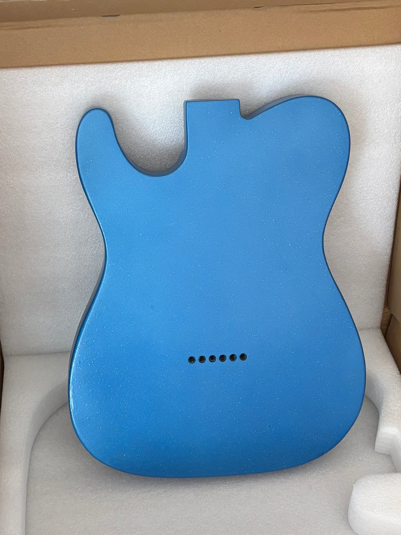 One-of-a-Kind Burl Wood Veneer Epoxy Resin Tele Style Electric Guitar Body (BE-026)