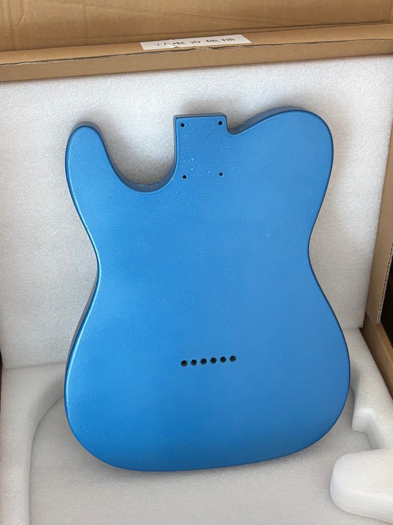One-of-a-Kind Burl Wood Veneer Epoxy Resin Tele Style Electric Guitar Body (BE-027)