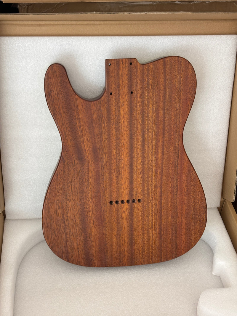 One-of-a-Kind Burl Wood Veneer Epoxy Resin Tele Thinline Style Electric Guitar Body with F-Hole (TRB-011)