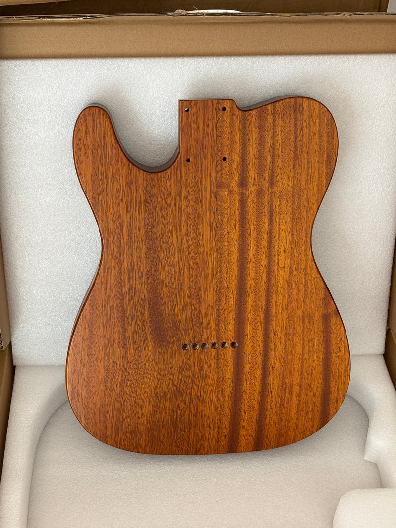 One-of-a-Kind Burl Wood Veneer Epoxy Resin Tele Thinline Style Electric Guitar Body with F-Hole (TRB-012)