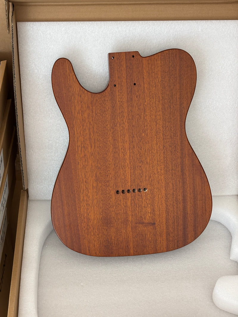 One-of-a-Kind Burl Wood Veneer Epoxy Resin Tele Thinline Style Electric Guitar Body with F-Hole (TRB-013)