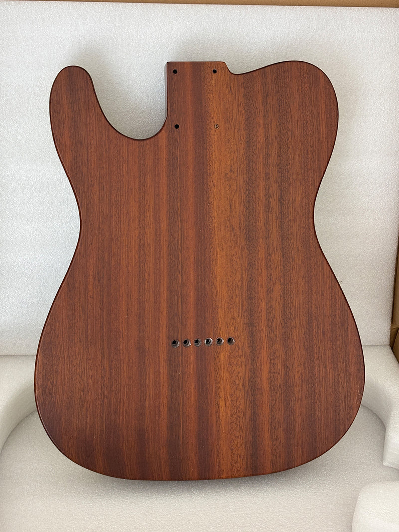 One-of-a-Kind Burl Wood Veneer Epoxy Resin Tele Thinline Style Electric Guitar Body with F-Hole (TRB-016)