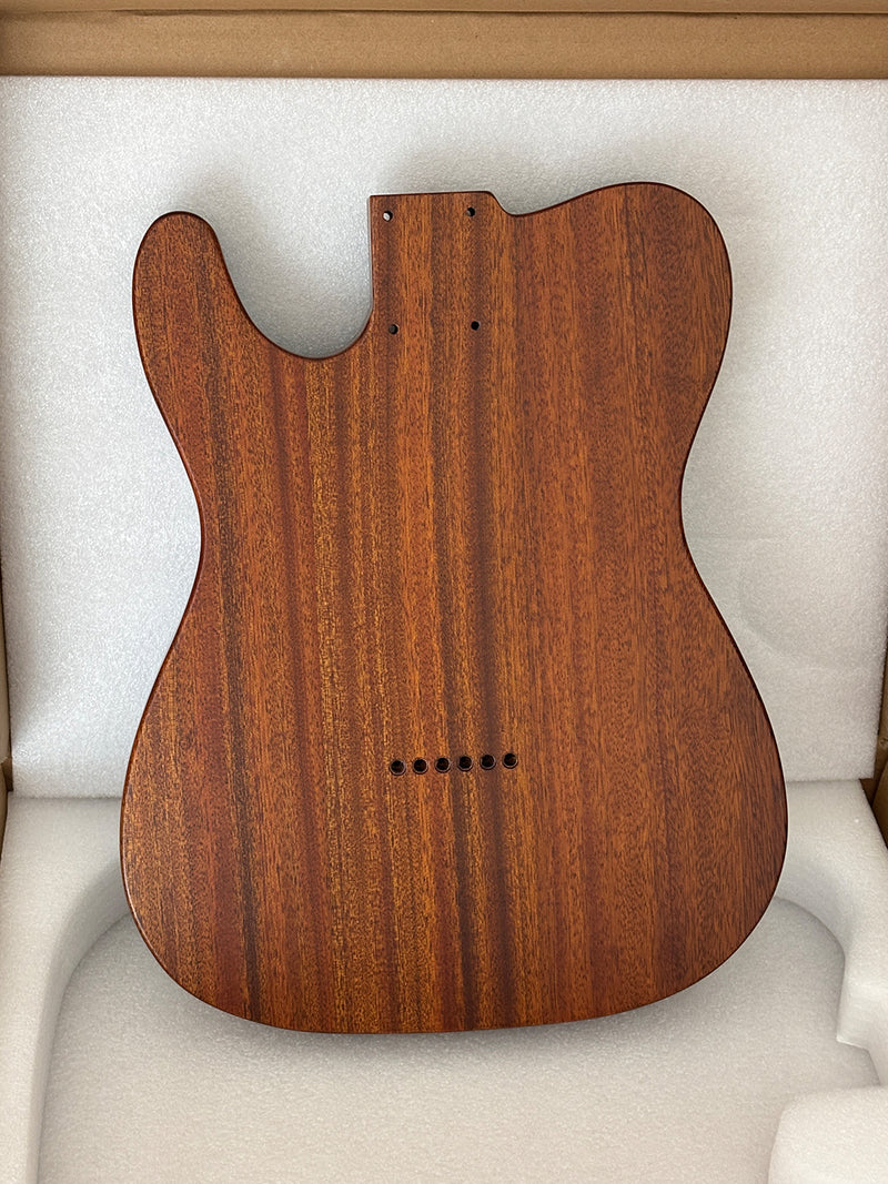 One-of-a-Kind Burl Wood Veneer Epoxy Resin Tele Thinline Style Electric Guitar Body with F-Hole (TRB-018)