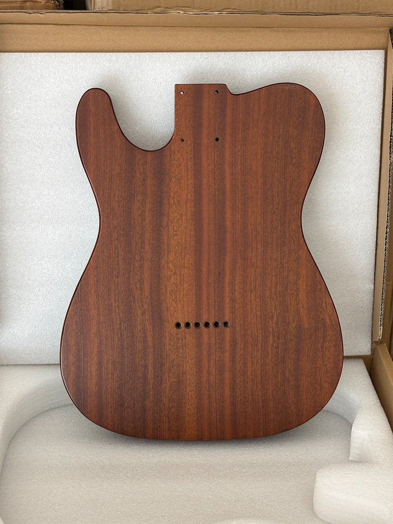One-of-a-Kind Burl Wood Veneer Epoxy Resin Tele Thinline Style Electric Guitar Body with F-Hole (TRB-019)
