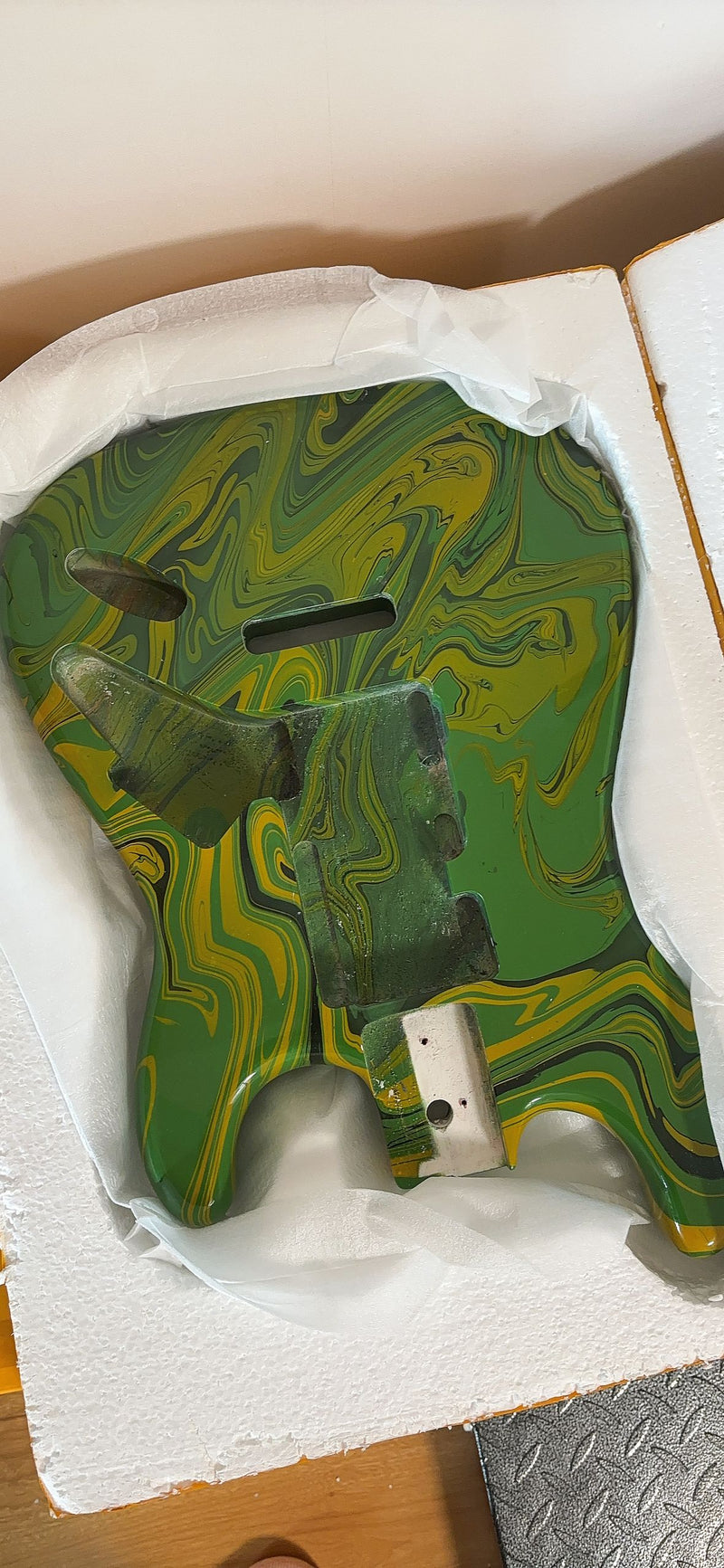 One-of-a-Kind Hand-Swirled ST Style Electric Guitar Body (HST-016)