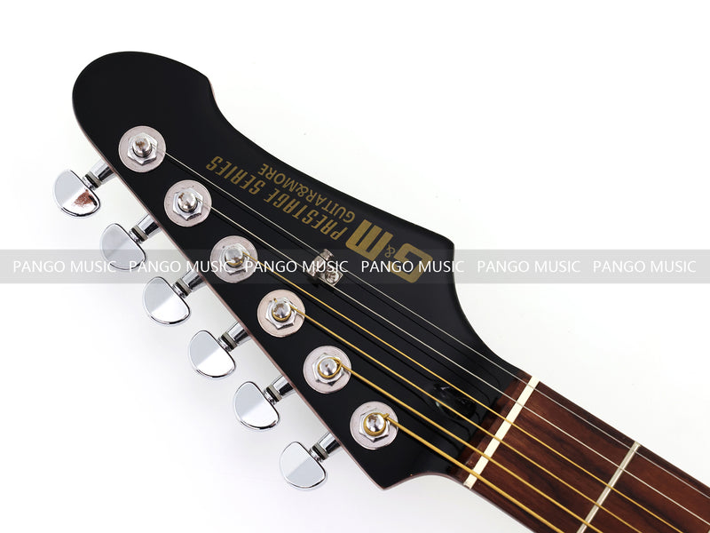 PANGO 6-String Solid Body Glossy Red Silent Acoustic-Electric Guitar (SE-501)