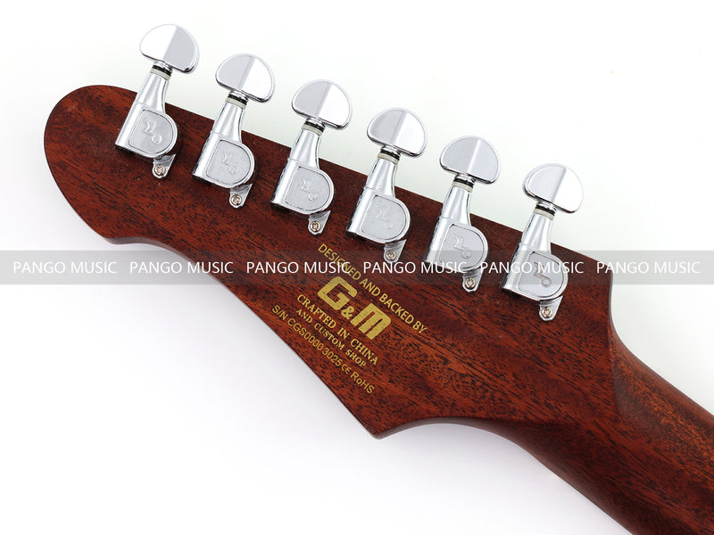 PANGO 6-String Solid Body Glossy Red Silent Acoustic-Electric Guitar (SE-501)