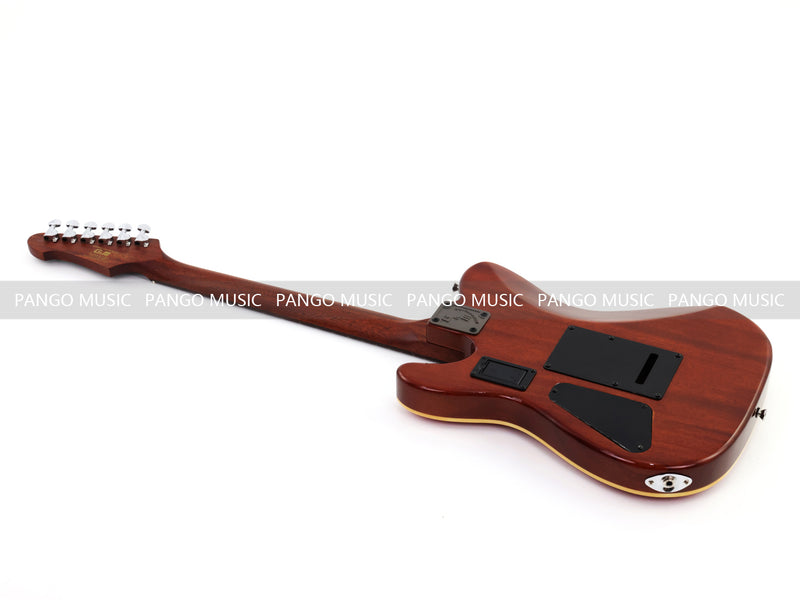 PANGO 6-String Solid Body Glossy Red Silent Acoustic-Electric Guitar (SE-501)