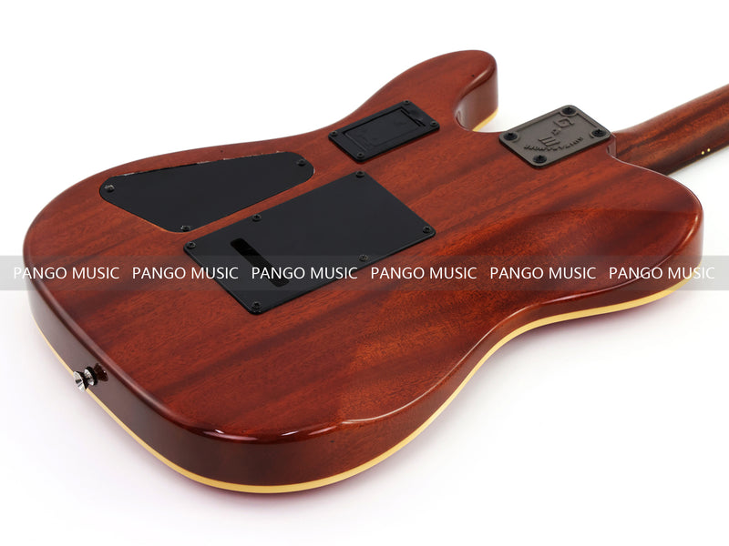 PANGO 6-String Solid Body Glossy Red Silent Acoustic-Electric Guitar (SE-501)