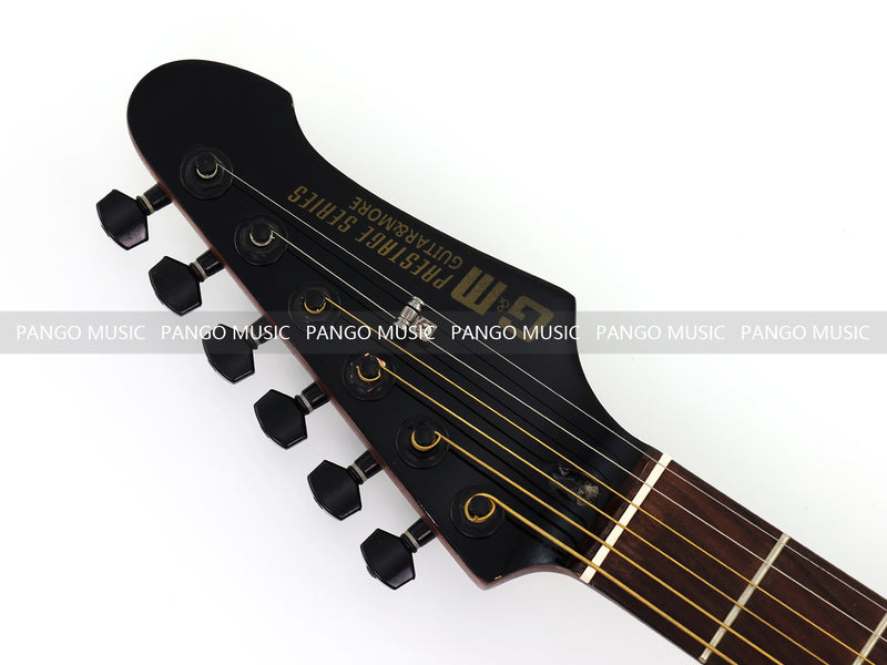 PANGO 6-String Solid Body Glossy Red Silent Acoustic-Electric Guitar (SE-503)