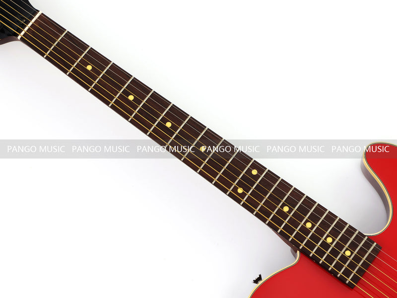 PANGO 6-String Solid Body Glossy Red Silent Acoustic-Electric Guitar (SE-503)