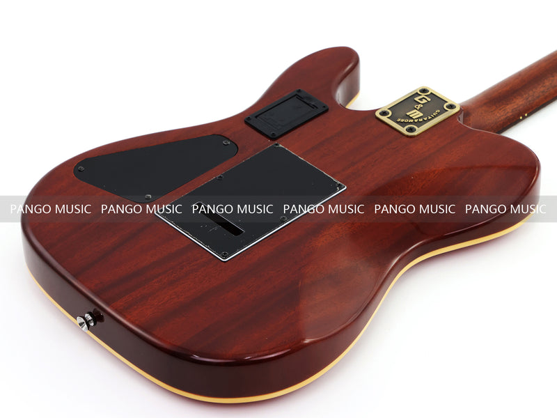 PANGO 6-String Solid Body Glossy Red Silent Acoustic-Electric Guitar (SE-503)
