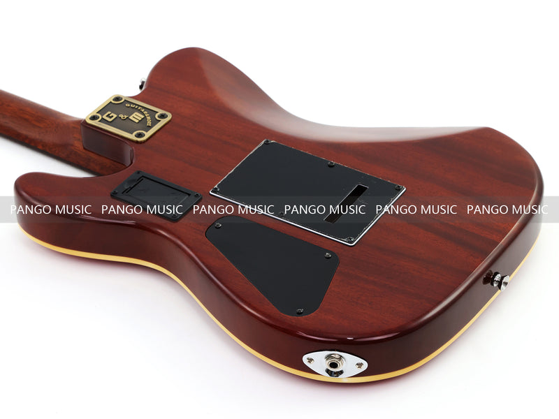 PANGO 6-String Solid Body Glossy Red Silent Acoustic-Electric Guitar (SE-503)