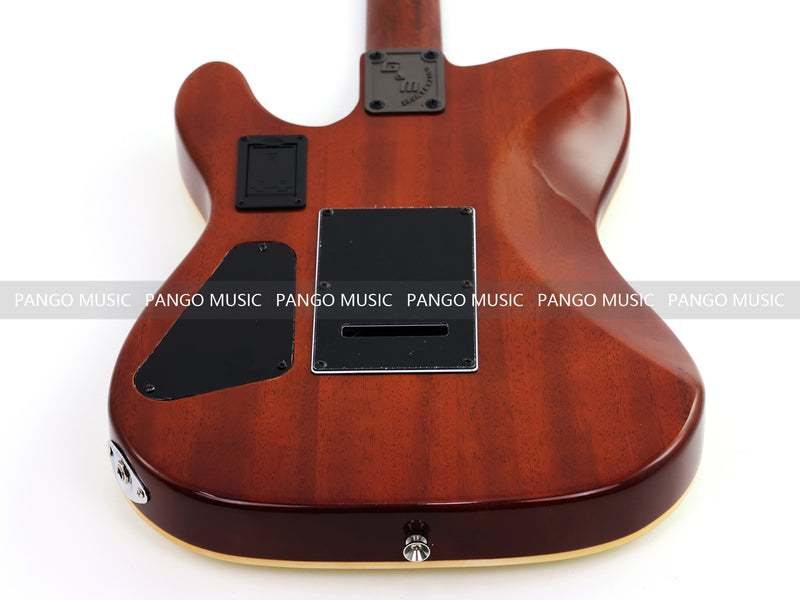 PANGO 6-String Solid Body Glossy Vintage White Silent Acoustic-Electric Guitar (SE-504)