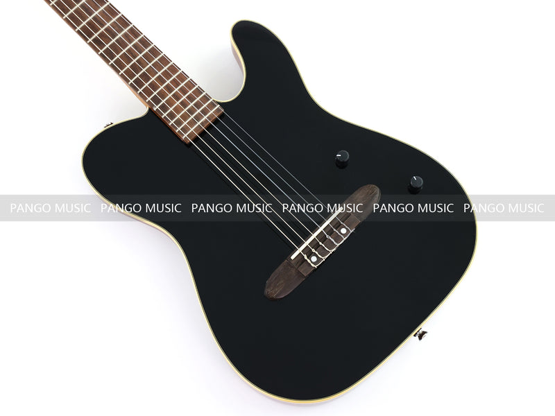 PANGO 6-String Solid Body Nylon String Silent Classical Acoustic-Electric Guitar (SE-502)