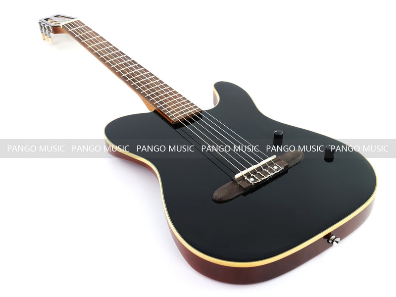 PANGO 6-String Solid Body Nylon String Silent Classical Acoustic-Electric Guitar (SE-502)