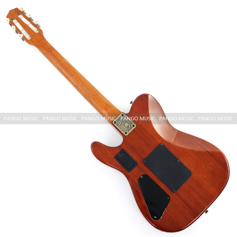 PANGO 6-String Solid Body Nylon String Silent Classical Acoustic-Electric Guitar (SE-502)