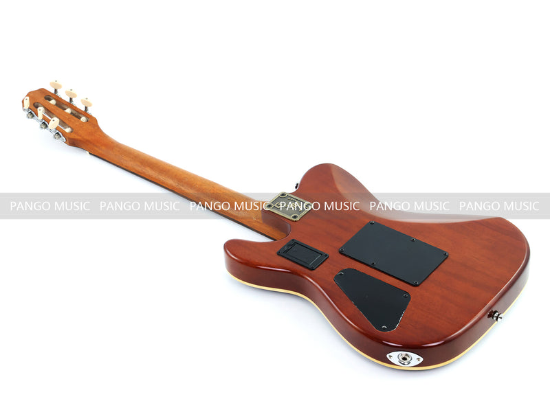 PANGO 6-String Solid Body Nylon String Silent Classical Acoustic-Electric Guitar (SE-502)