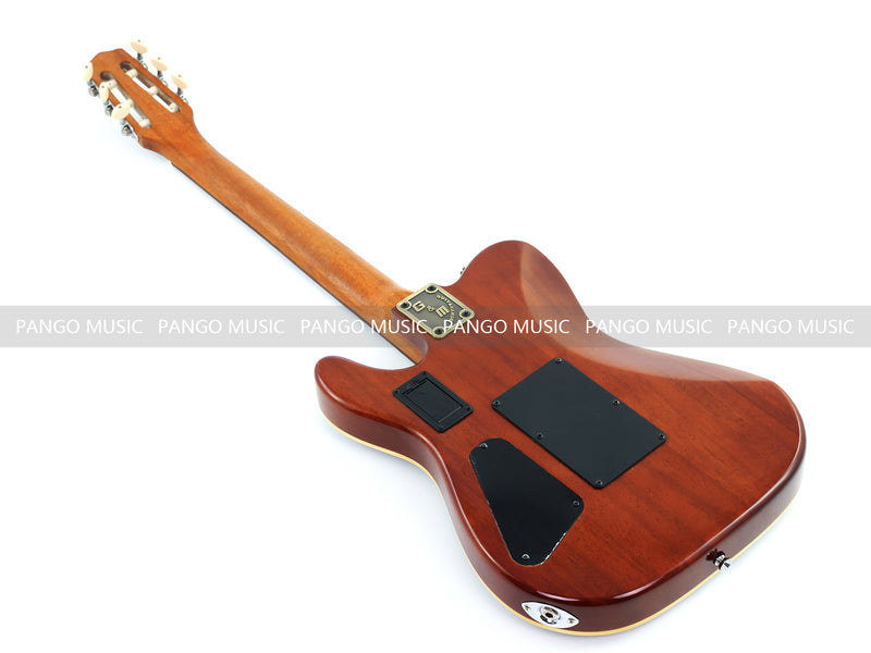 PANGO 6-String Solid Body Nylon String Silent Classical Acoustic-Electric Guitar (SE-502)