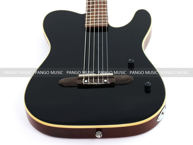 PANGO 6-String Solid Body Nylon String Silent Classical Acoustic-Electric Guitar (SE-502)