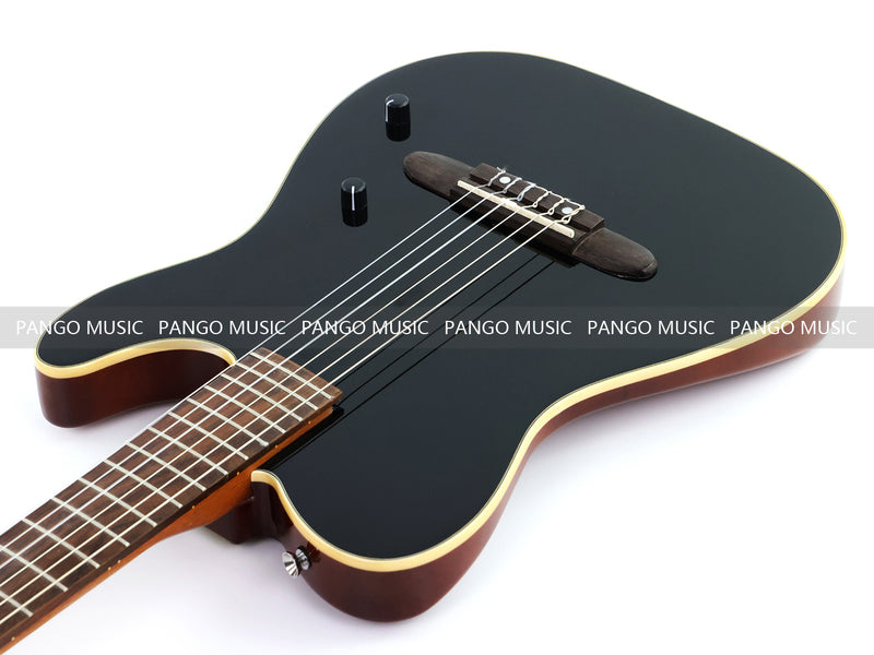 PANGO 6-String Solid Body Nylon String Silent Classical Acoustic-Electric Guitar (SE-502)