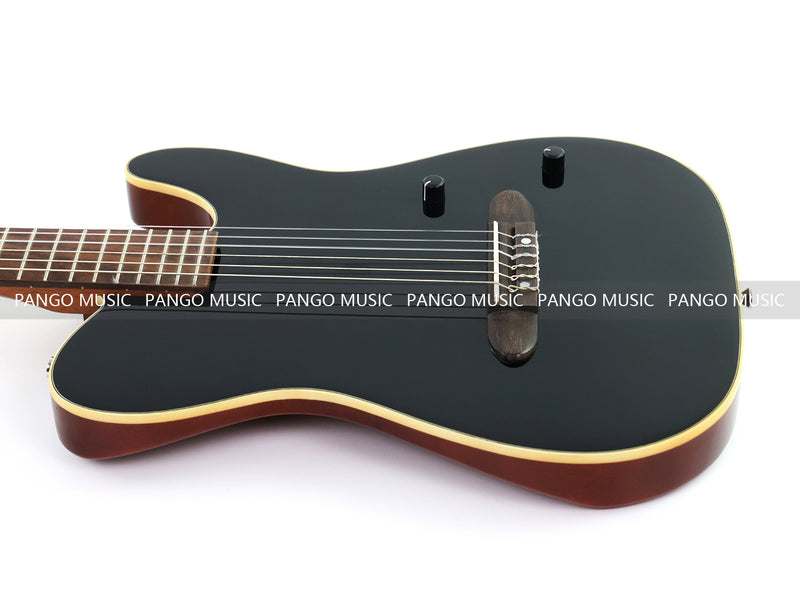PANGO 6-String Solid Body Nylon String Silent Classical Acoustic-Electric Guitar (SE-502)