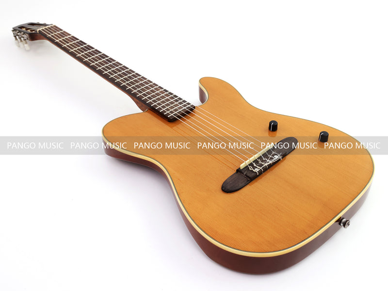 PANGO 6-String Solid Body Nylon String Silent Classical Acoustic-Electric Guitar (SE-505)