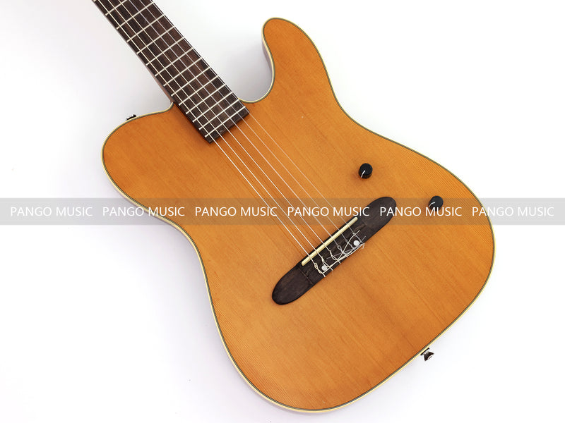 PANGO 6-String Solid Body Nylon String Silent Classical Acoustic-Electric Guitar (SE-505)