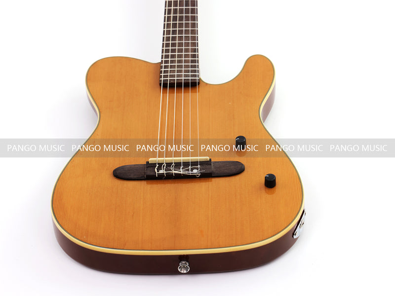 PANGO 6-String Solid Body Nylon String Silent Classical Acoustic-Electric Guitar (SE-505)