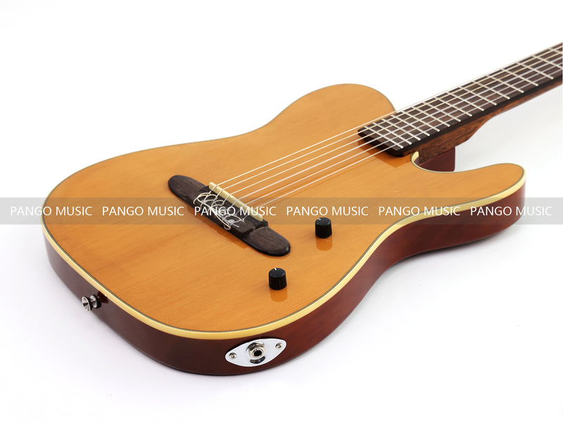 PANGO 6-String Solid Body Nylon String Silent Classical Acoustic-Electric Guitar (SE-505)