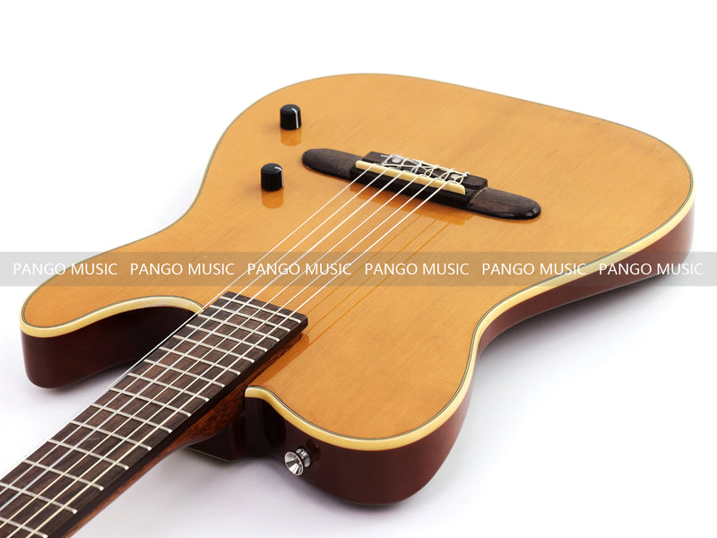 PANGO 6-String Solid Body Nylon String Silent Classical Acoustic-Electric Guitar (SE-505)