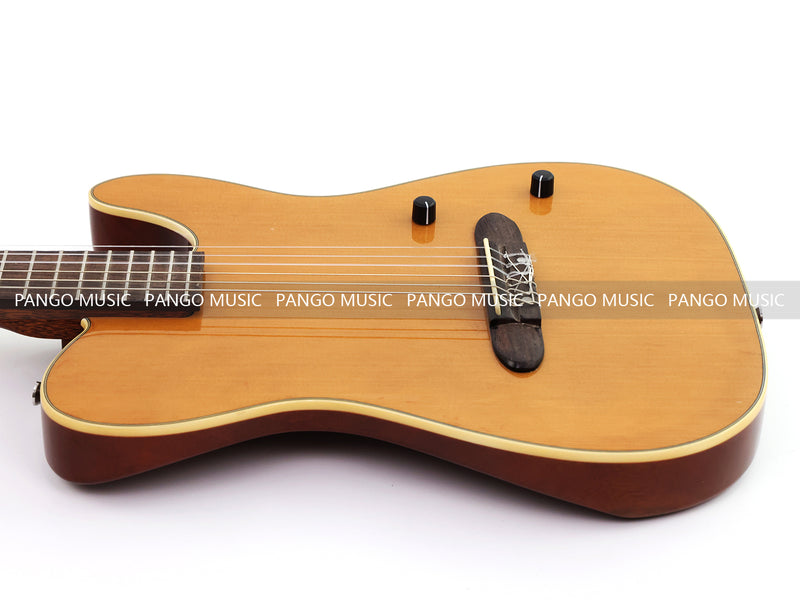 PANGO 6-String Solid Body Nylon String Silent Classical Acoustic-Electric Guitar (SE-505)