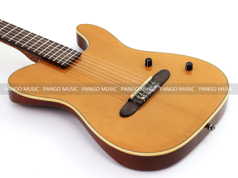 PANGO 6-String Solid Body Nylon String Silent Classical Acoustic-Electric Guitar (SE-505)