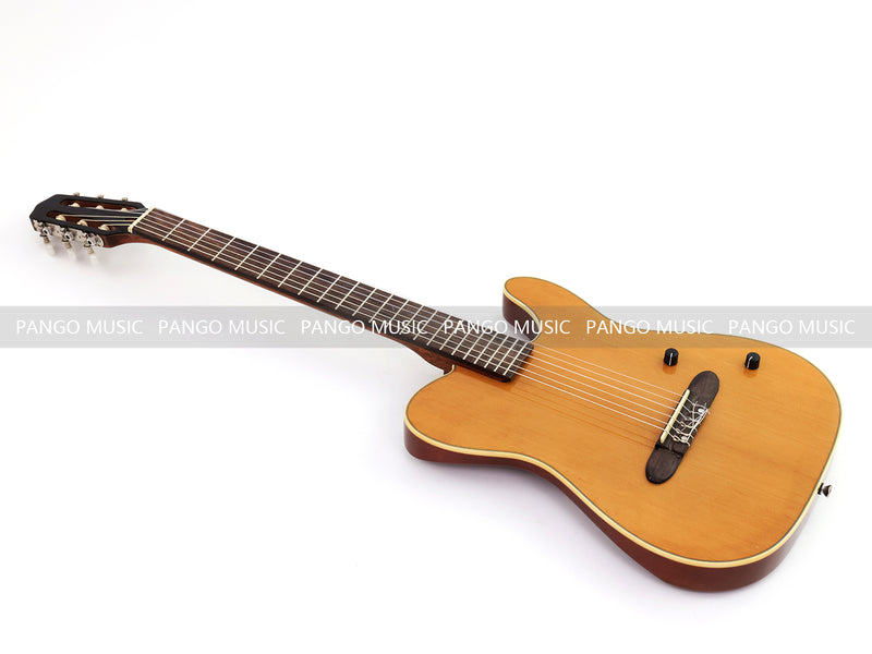 PANGO 6-String Solid Body Nylon String Silent Classical Acoustic-Electric Guitar (SE-505)