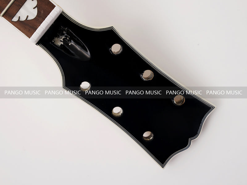 PANGO Hollow Body Electric Guitar with Burl Maple Top (ZQN0180, No Hardware)