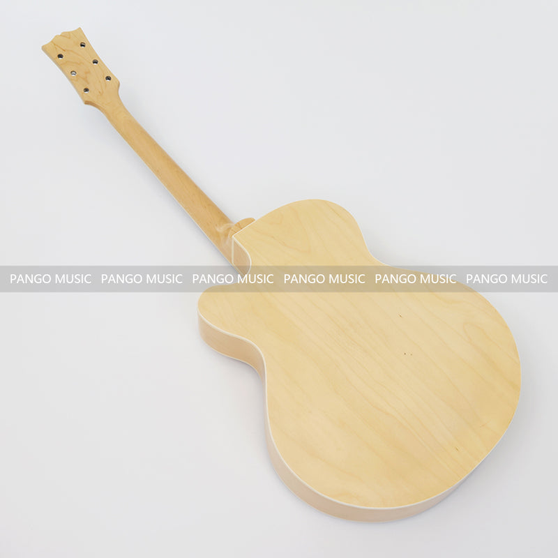 PANGO Hollow Body Electric Guitar with Burl Maple Top (ZQN0180, No Hardware)