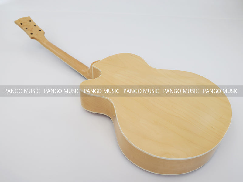 PANGO Hollow Body Electric Guitar with Burl Maple Top (ZQN0180, No Hardware)