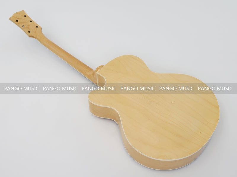 PANGO Hollow Body Electric Guitar with Burl Maple Top (ZQN0180, No Hardware)