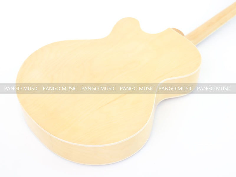 PANGO Hollow Body Electric Guitar with Burl Maple Top (ZQN0180, No Hardware)