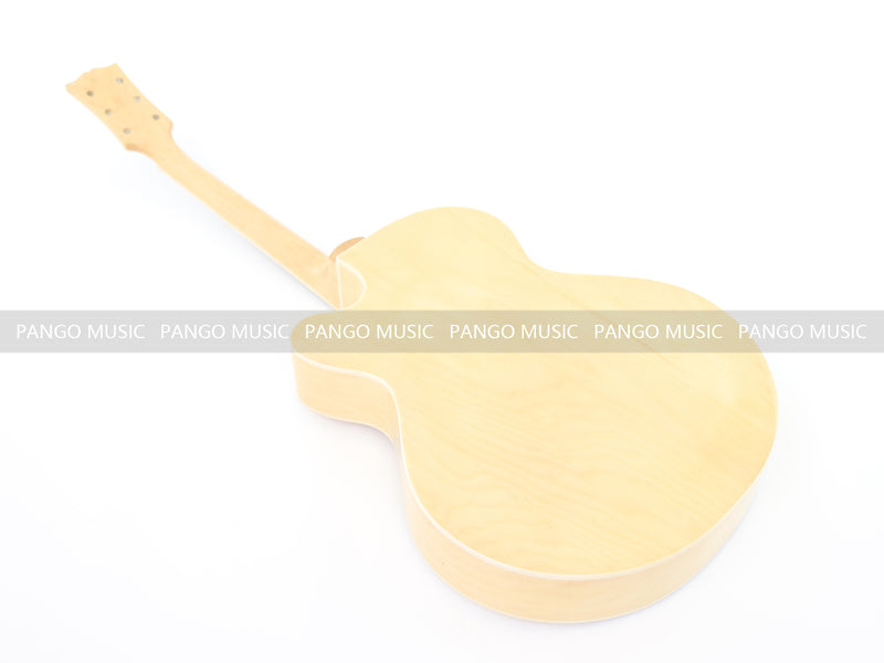 PANGO Hollow Body Electric Guitar with Burl Maple Top (ZQN0180, No Hardware)