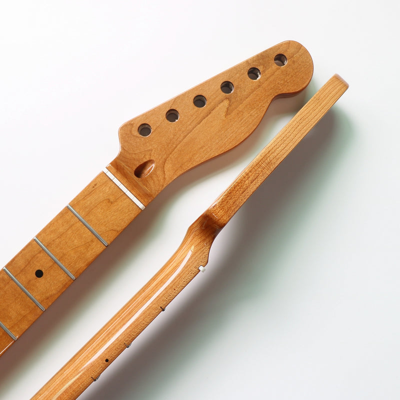 Pre-sale Roasted Maple Gloss Tele Style Electric Guitar Neck with Stainless Steel Ball Frets (2030)