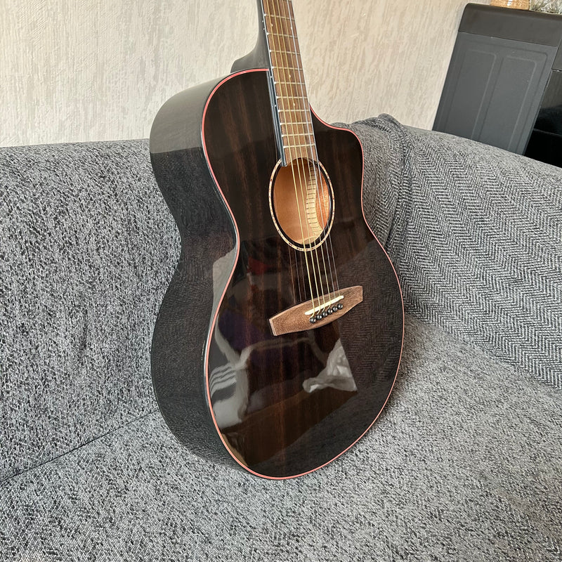 39 Inch Solid Mahogany Top Acoustic Guitar (M-F10S-39-TBK)