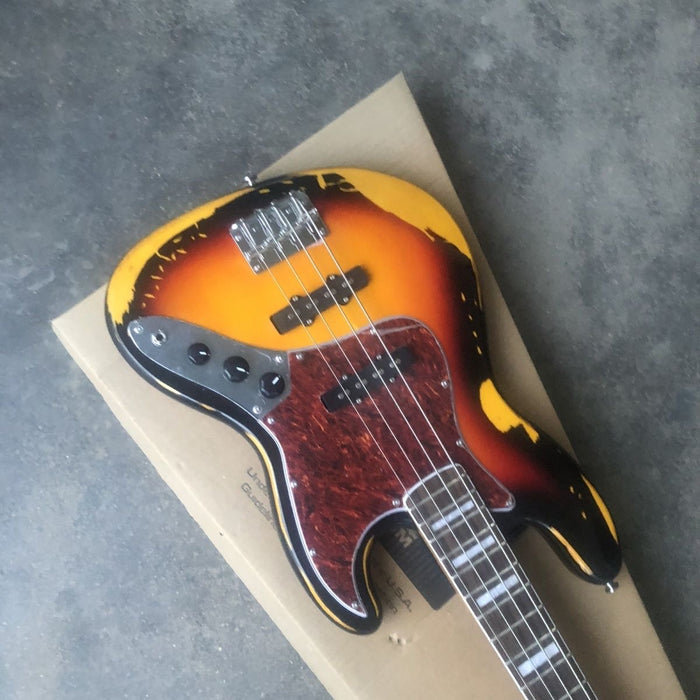 4 Strings Used Style Sunburst Electric Bass Guitar (PHJ-643)