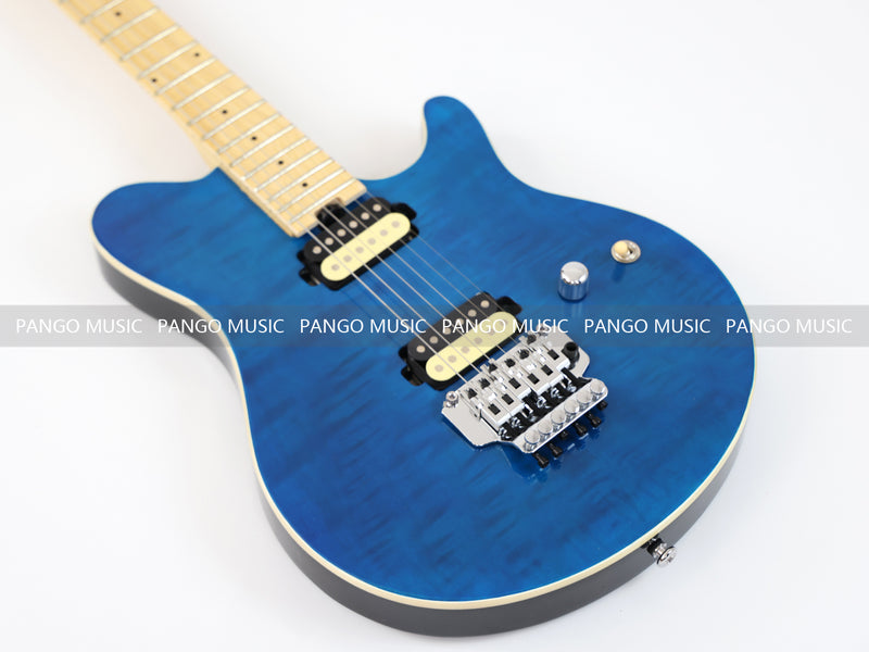 6-String AX40 Style Electric Guitar with Gloss Transparent Blue Finish (GKS-102)