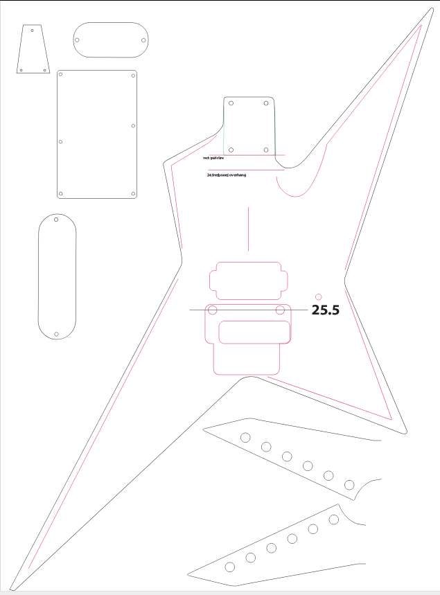 Custom Design Electric Guitar Body (2025-07-07)