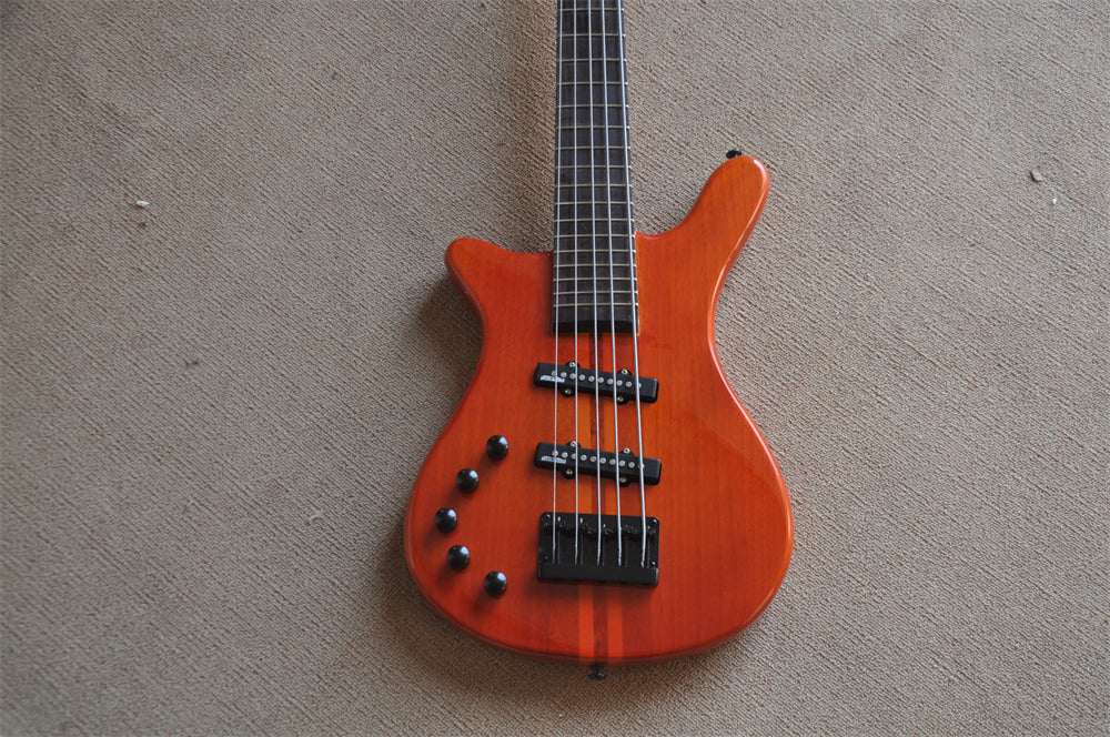 5 Strings Left Hand Electric Bass Guitar (ZQN0406, Active Electronics, Neck Through)