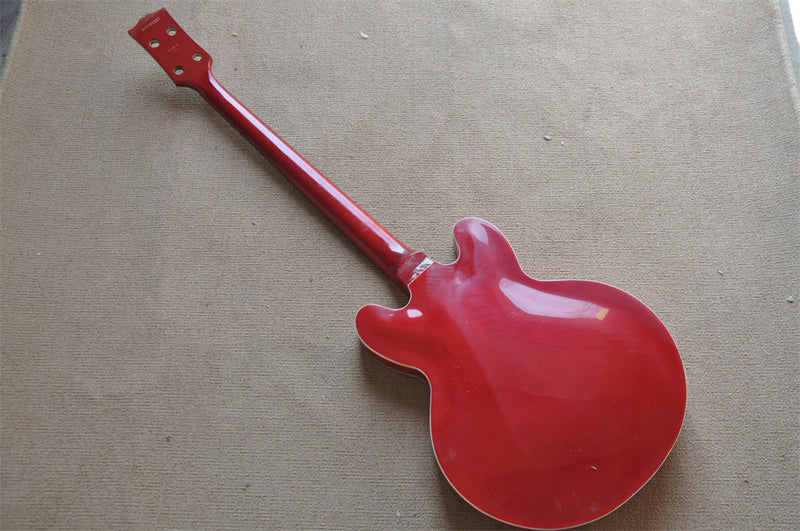 4 Strings Semi Hollow Left Hand Electric Bass Guitar (ZQN0412, No Hardware)