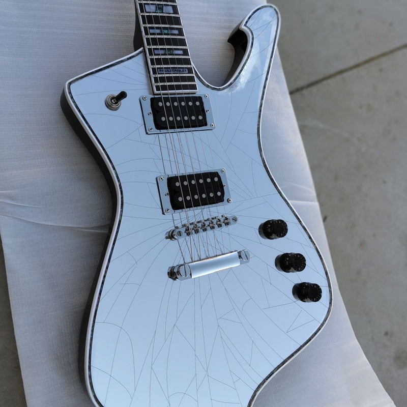 PANGO Music Ice Crack Mirror Top Electric Guitar (PHY-527)