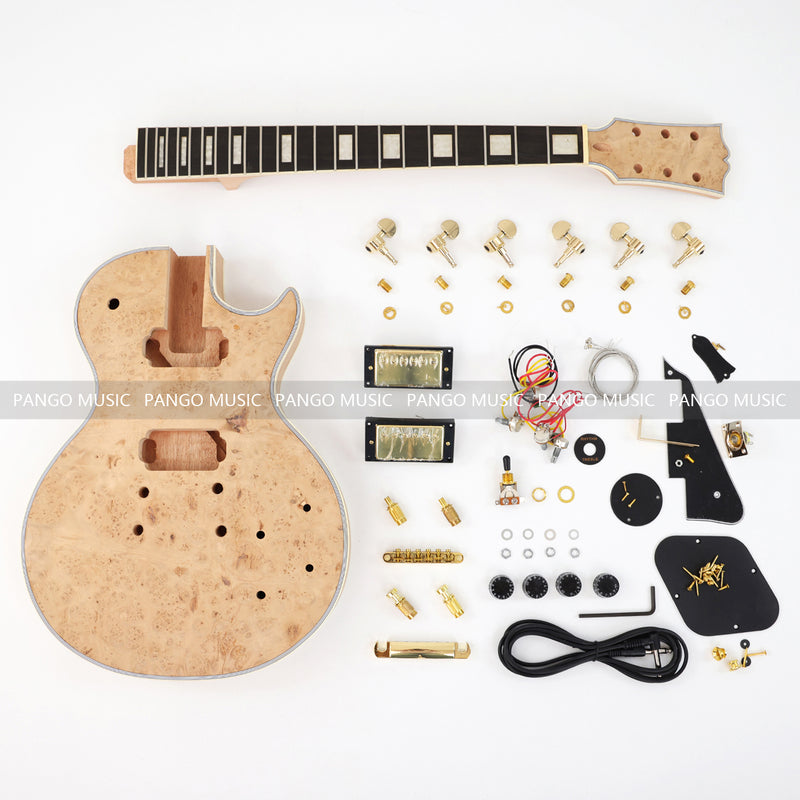 LP Custom DIY Electric Guitar Kit with Burl Maple Top (CST-970F)